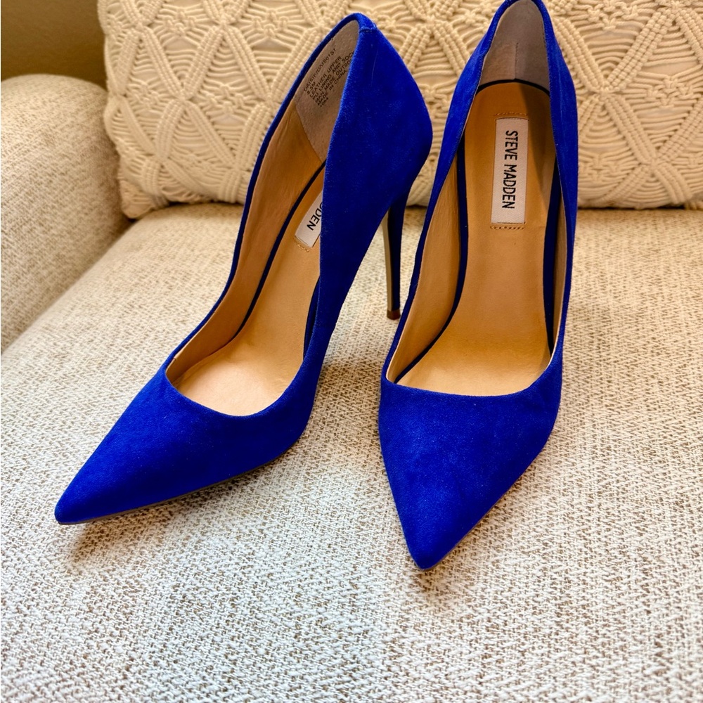 Steve Madden Daisie Women's Royal Blue Pointed Toe Stiletto Pumps